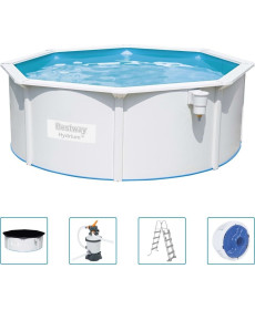 Басейн каркасний 6в1 Bestway 56574 Hydrium 360 см - білий 