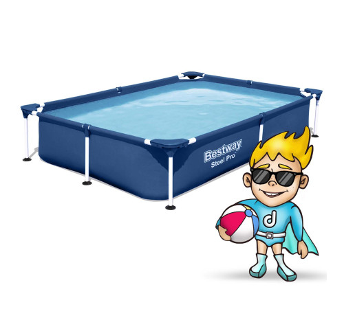 Басейн каркасний прямокутний Bestway 56401N, 221 x 150 x 43 см Басейн каркасний прямокутний Bestway 56401N, 221 x 150 x 43 см