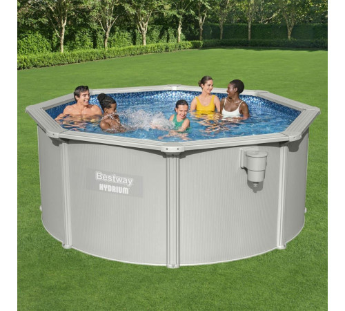 Басейн каркасний Bestway Hydrium з аксесуарами, 300 x 120 см, світло - сірий Басейн каркасний Bestway Hydrium з аксесуарами, 300 x 120 см, світло - сірий
