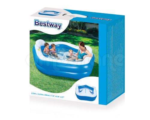 Надувний п'ятикутний басейн Bestway 213 x 207 x 69 см 54153