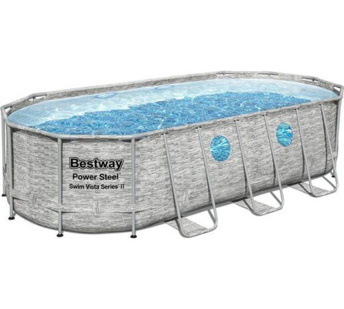 Каркасний басейн Power Steel Swim Vista з вікном 549x274x122 18x9FT BESTWAY 7in1