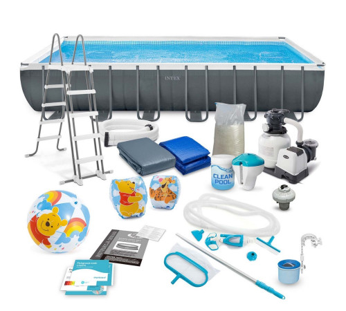 Басейн каркасний 21в1 Intex 26364 732 х 366 х 132 см з самокатоммSoke GO 