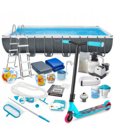 Басейн каркасний 21в1 Intex 26364 732 х 366 х 132 см з самокатоммSoke GO 