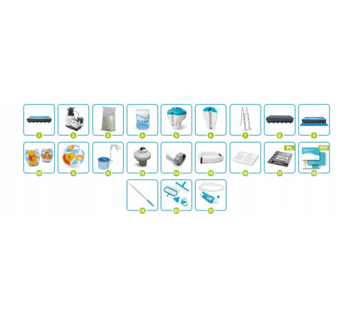 Басейн каркасний 21в1 Intex 26364 732 х 366 х 132 см з самокатоммSoke GO 