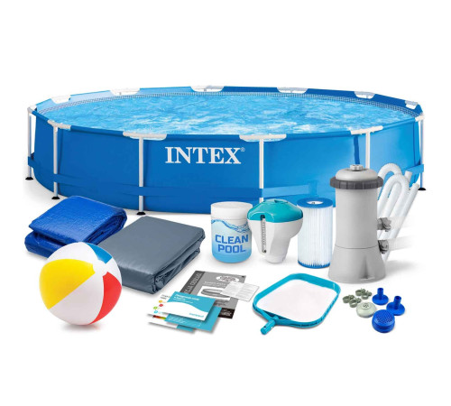 Басейн каркасний 15в1 INTEX 28202, 305 х 76 см, синій Басейн каркасний 15в1 INTEX 28202, 305 х 76 см, синій