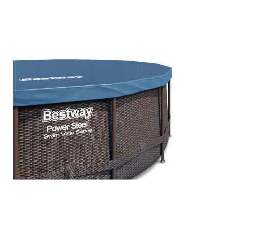 Басейн каркасний 6в1 Bestway 56977 Power Steel 549 см - коричневий Басейн каркасний 6в1 Bestway 56977 Power Steel 549 см - коричневий