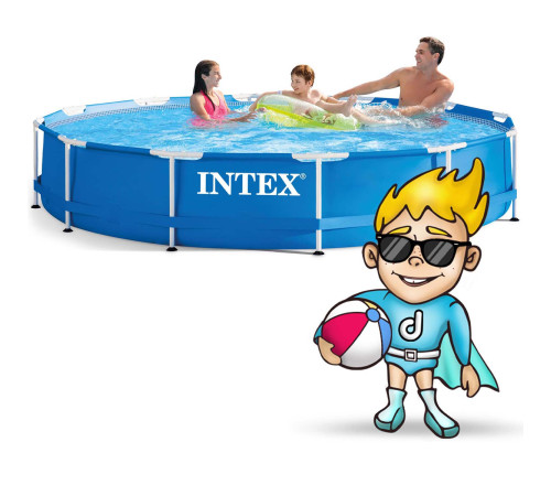 Басейн каркасний 16в1 INTEX 28212, 366 x 76 см, синій Басейн каркасний 16в1 INTEX 28212, 366 x 76 см, синій