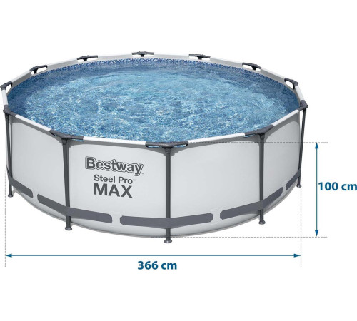 Басейн каркасний 10в1 Bestway 56418 Steel Pro Max 366 см Басейн каркасний 10в1 Bestway 56418 Steel Pro Max 366 см