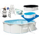 Басейн каркасний овальний 10в1 Bestway 56586 Hydrium 500 x 360 см, світло-сірий