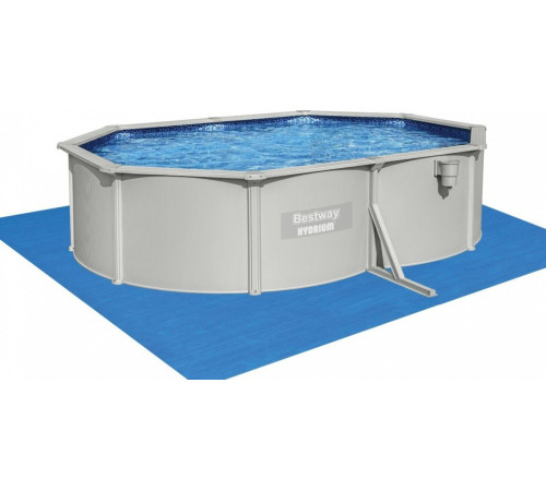 Басейн каркасний овальний 10в1 Bestway 56586 Hydrium 500 x 360 см, світло-сірий Басейн каркасний овальний 10в1 Bestway 56586 Hydrium 500 x 360 см, світло-сірий