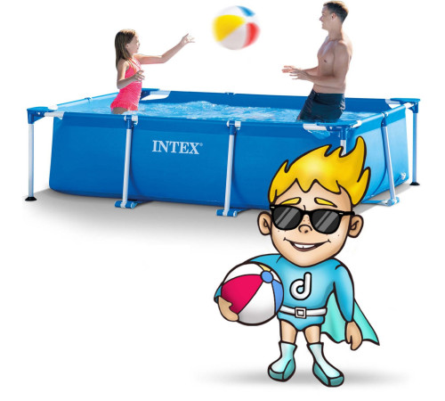 Басейн каркасний прямокутний 15в1 INTEX 28272, 300 x 200 x 75 см Басейн каркасний прямокутний 15в1 INTEX 28272, 300 x 200 x 75 см