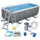 Басейн каркасний прямокутний 11в1 Bestway 56456N, 412 x 201 x 122 см