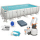 Басейн каркасний прямокутний 11в1 Bestway 5612B Power Steel 640 x 274 см - білий