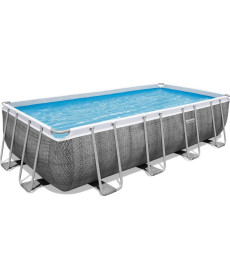 Басейн каркасний прямокутний Bestway Power Steel 549 x 274 x 122 см - сірий