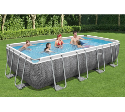 Басейн каркасний прямокутний Bestway Power Steel 549 x 274 x 122 см - сірий Басейн каркасний прямокутний Bestway Power Steel 549 x 274 x 122 см - сірий