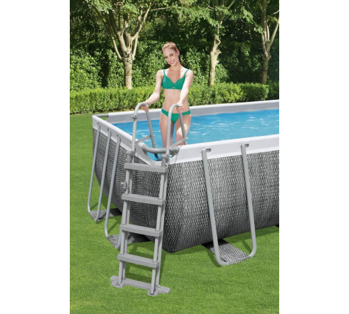 Басейн каркасний прямокутний Bestway Power Steel 549 x 274 x 122 см - сірий Басейн каркасний прямокутний Bestway Power Steel 549 x 274 x 122 см - сірий