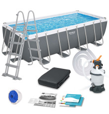Басейн каркасний прямокутний 11в1 Bestway 56671N, 488 x 244 x 122 см 