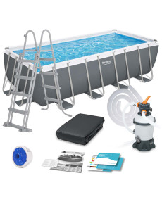 Басейн каркасний прямокутний 11в1 Bestway 56671N, 488 x 244 x 122 см 