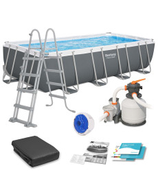 Басейн каркасний прямокутний 12в1 Bestway 56466N, 549 x 274 x 122 см 