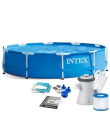 Басейн каркасний 9в1 INTEX 28202GN, 305 x 76 см, синій