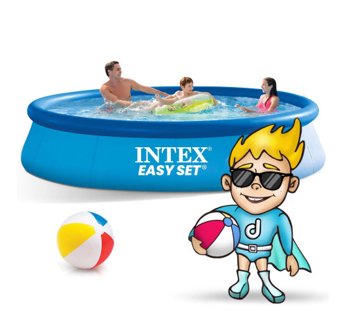 Басейн надувний 15в1 INTEX 28142, 396 x 84 см, блакитний Басейн надувний 15в1 INTEX 28142, 396 x 84 см, блакитний