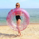 Надувний круг прозорий Intex 56274-pink рожевий