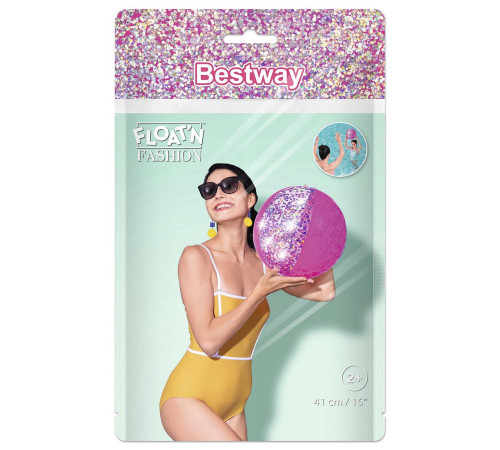 М'яч надувний пляжний Bestway 31050 рожевий, 41 см М'яч надувний пляжний Bestway 31050 рожевий, 41 см