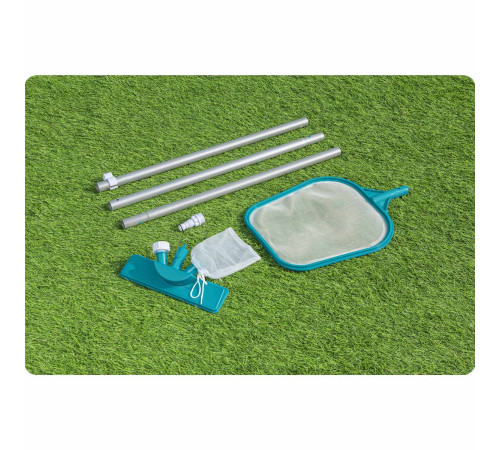 Zestaw do czyszczenia basenu kij 167cm + odkurzacz + siatka Bestway 58013