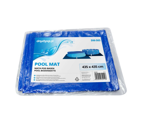 Uniwersalna mata folia plandeka pod basen ogrodowy 435 x 435 cm DM-503