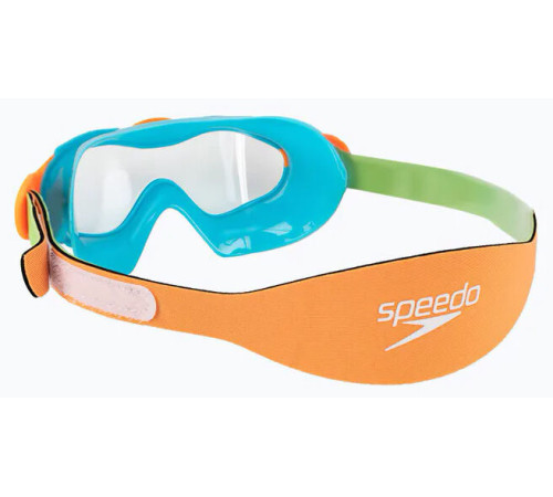 Окуляри-маска для плавання дитячі Speedo SEA SQUAD MASK JU, зелено-бірюзові