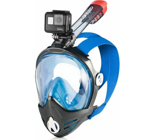 Повнолицьова маска Aqua Speed BRIZO 8739 розмір S/M, чорно-синя