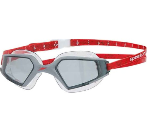 Окуляри для плавання Speedo AQUAPULSE MAX GOG V3 AU червоний, прозорий Уні One Size