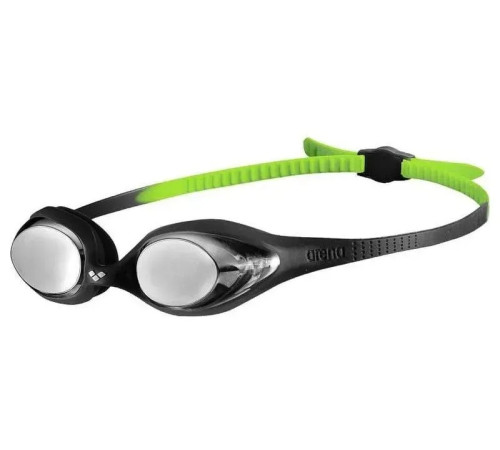 Окуляри для плавання дитячі Arena SPIDER JR MIRROR, чорно-зелені