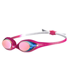 Окуляри для плавання дитячі Arena SPIDER JR MIRROR, біло-рожеві