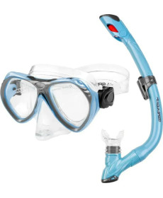 Набір маска і трубка Aqua Speed AURA + EVO 9945, блакитний
