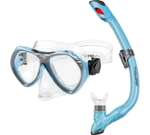 Набір маска і трубка Aqua Speed AURA + EVO 9945, блакитний