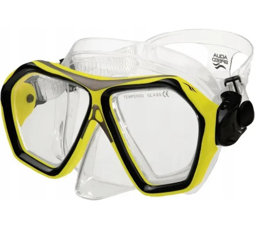 Набір маска і трубка Aqua Speed Blaze + Borneo, чорно-жовтий