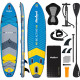Надувна SUP дошка (Сапборд) Rebel Active RBA-4507 335 синьо-сіра