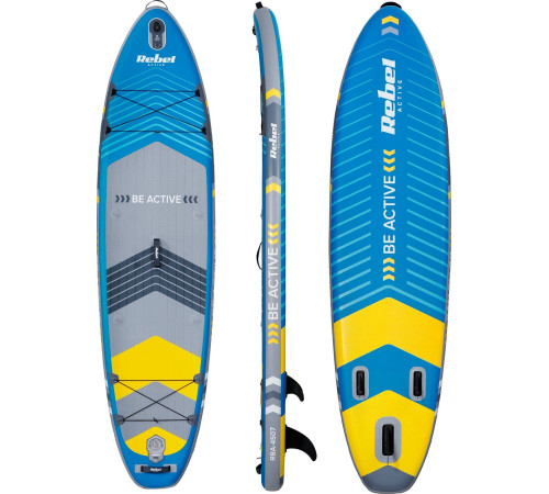 Надувна SUP дошка (Сапборд) Rebel Active RBA-4507 335 синьо-сіра Надувна SUP дошка (Сапборд) Rebel Active RBA-4507 335 синьо-сіра