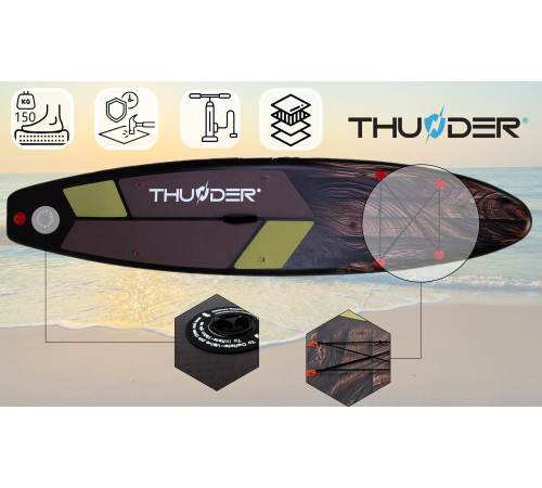 Надувна SUP дошка (Сапборд) THUNDER WOOD 320