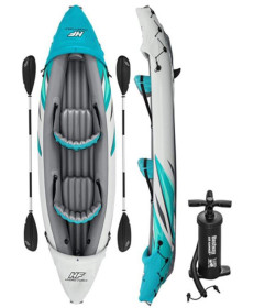 Kajak Dmuchany 2-Osobowy Z Wiosłami Pompką BESTWAY Rapid Elite 2 312x98 cm