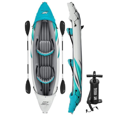 Kajak Dmuchany 2-Osobowy Z Wiosłami Pompką BESTWAY Rapid Elite 2 312x98 cm