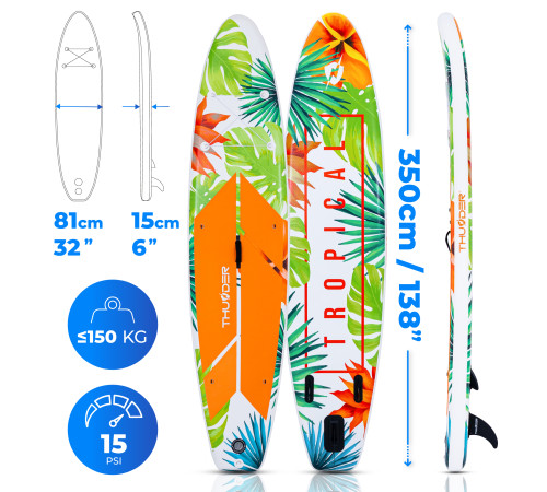 Надувна SUP дошка (Сапборд) THUNDER TROPI-LIGHT 350