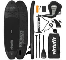VIRTUFIT DESKA SUP CRUISER 305 Z SIEDZISKIEM I AKCESORIAMI CZARNY