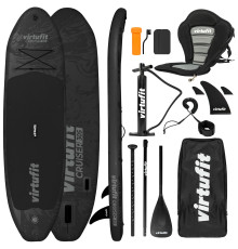 VIRTUFIT DESKA SUP CRUISER 305 Z SIEDZISKIEM I AKCESORIAMI CZARNY
