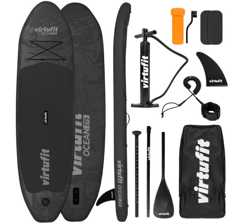 VIRTUFIT DESKA SUP OCEAN 275 Z AKCESORIAMI CZARNY