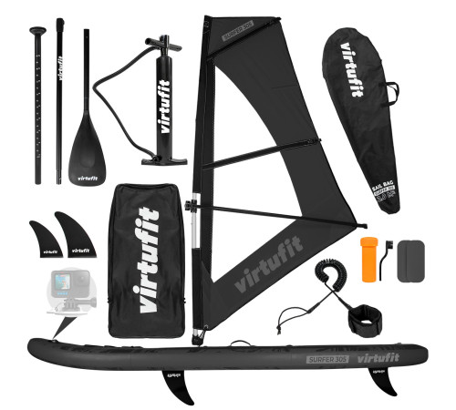 Надувна SUP дошка (Сапборд) VIRTUFIT SURFER 305, чорна