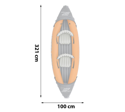 Надувна байдарка Bestway 65077 Lite Rapid X2 321 x 88 см