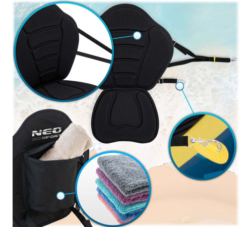 Siedzisko piankowe do deski SUP czarne