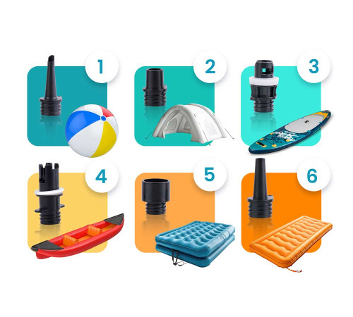 Pompka elektryczna do materaca pontonu SUPa + 6 przejściówek 12V Neo-Sport NS-713